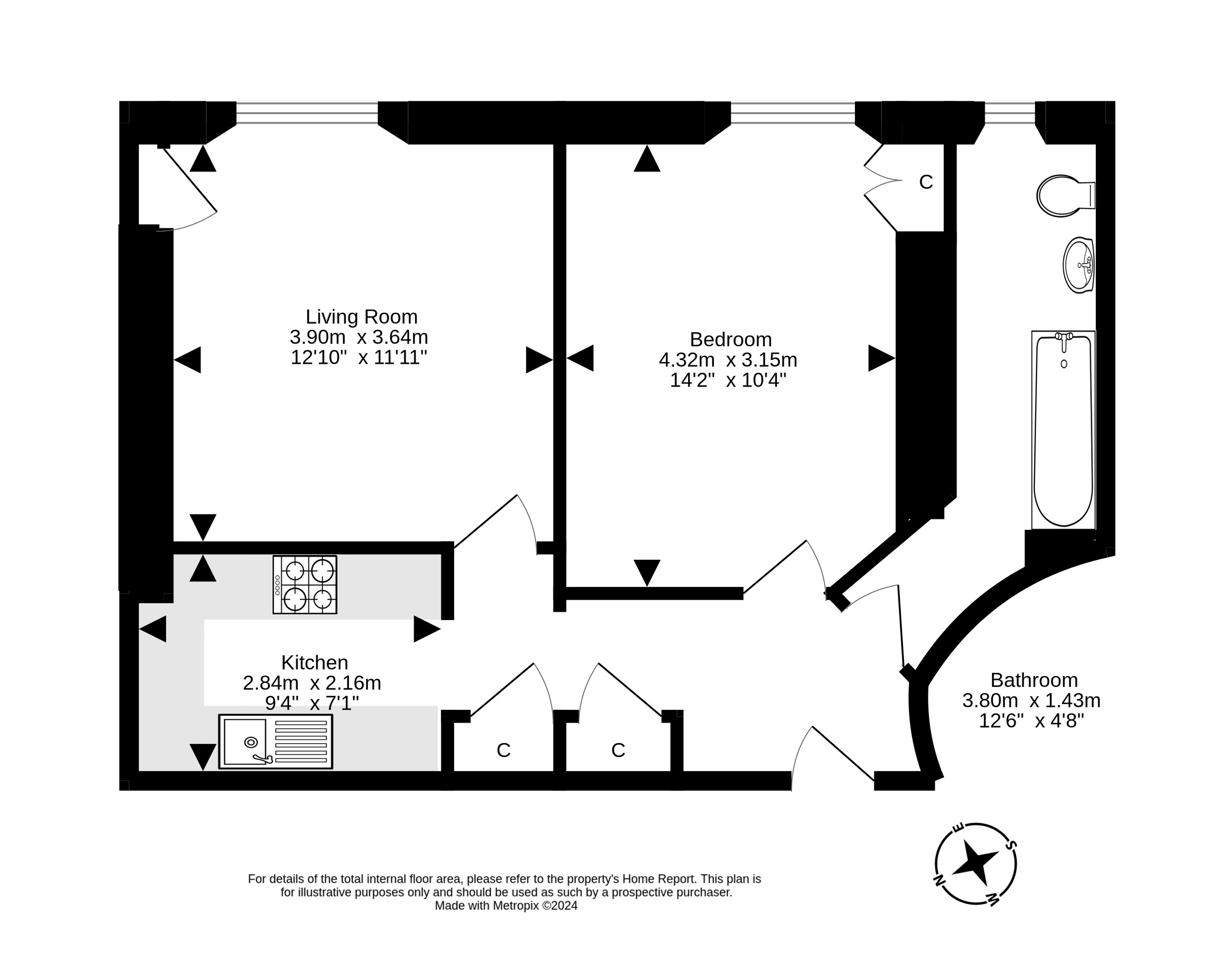 1 bed flat for sale in 2/8 Lorne Square, Leith, Edinburgh EH6